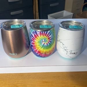 Three Swig 14 oz wine tumblers